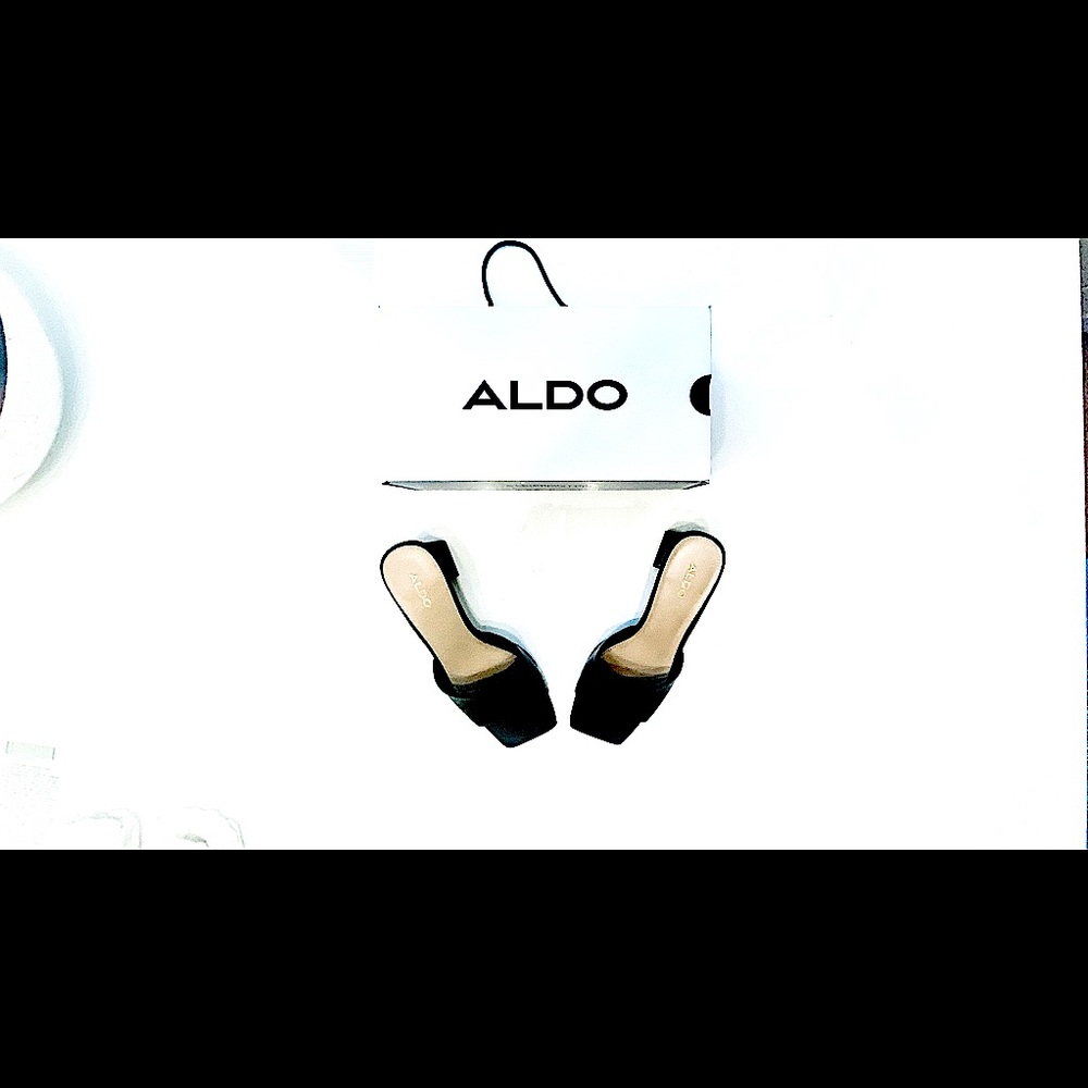 Women’s Black Aldo Velalith - Block Heel Sandal✨NWT
